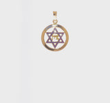 14KY Gold Enameled Star of David Pendant