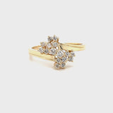 ESTATE 14K YELLOW GOLD CLUSTER RING .50 CTW.