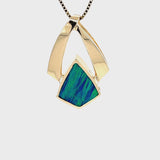 Estate 14K Inlay Opal Necklace