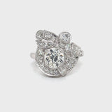 Estate Platinum 2 1/2 carat total weight diamond ring