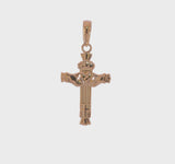 14KY Gold Claddagh Cross Pendant