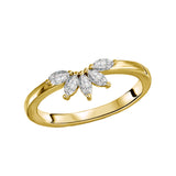 14ky Gold Marquise Diamond Contour Band
