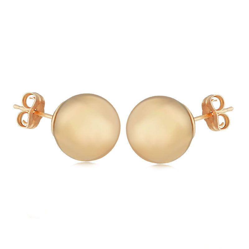 14ky Gold 10mm Ball Stud Earrings