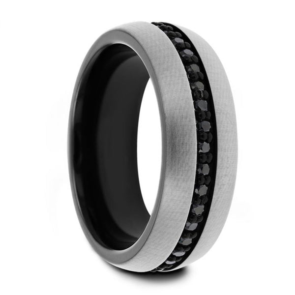 PILOT Tungsten Band with Black Sapphires