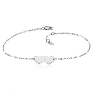 Sterling Silver Double Heart Bracelet