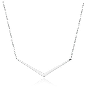 Sterling Silver 'V' Shape Necklace