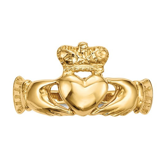 14ky Gold Polished Claddagh Ring