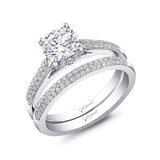 14kw Double Row Diamond Engagement Ring