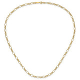 14ky Gold Oval & Round Link Necklace