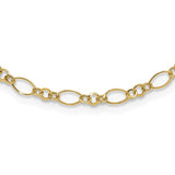 14ky Gold Oval & Round Link Necklace