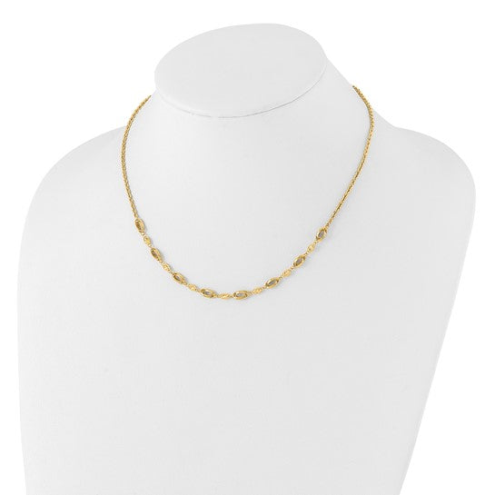 14k Yellow Gold Fancy Link Necklace