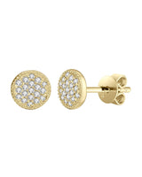14ky Gold Pavé Diamond Earrings
