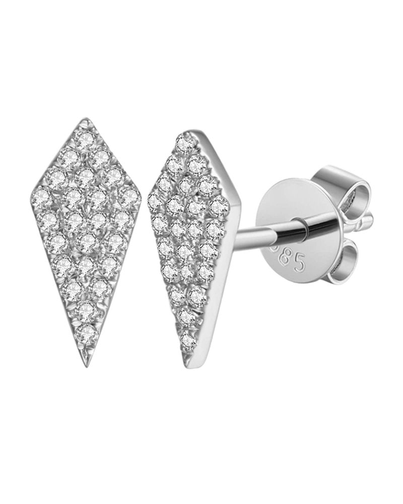 14kw Gold Kite-Shaped Diamond Earrings